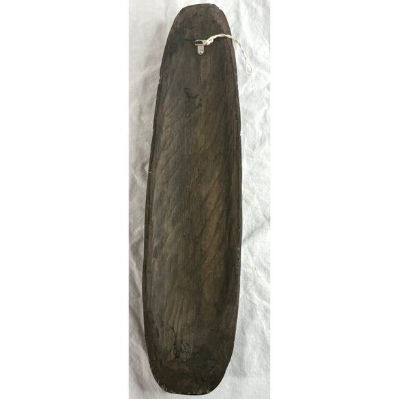 Vintage Hand-Carved African Tribal Wooden Wall Mask With Lizard Design - Picture 5 of 7